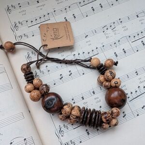 Brown and Tan Beaded Bracelet